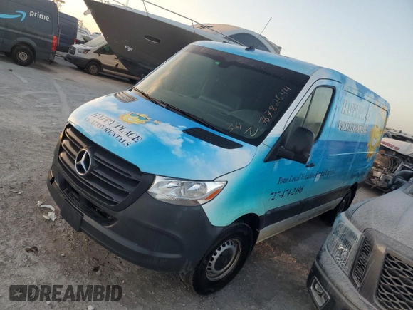 2023 Mercedes-Benz Sprinter Cargo with VIN W1Y70BGY2PT158365, listed as a Copart auction lot 76782644 with Not Provided miles and Non Repairable. Bid and sale history available at DreamBid. Image 1.