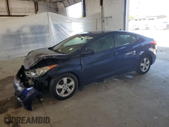 2013 Hyundai Elantra GLS with VIN 5NPDH4AE4DH440047, listed as a Copart auction lot 57456945 with 190,665 mi miles and Salvage title. Bid and sale history available at DreamBid. Image 1.