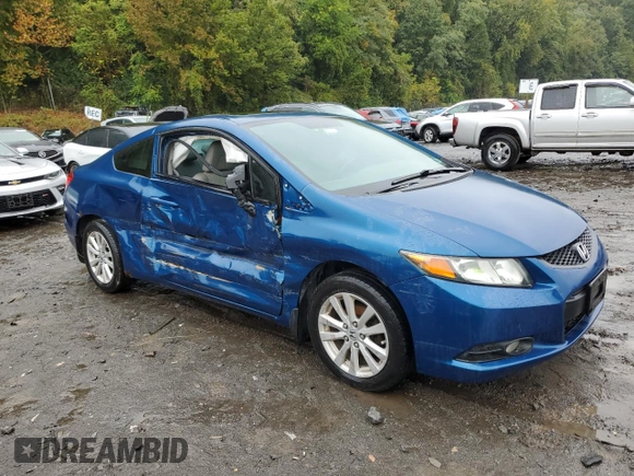 2012 Honda Civic Cpe EX-L with VIN 2HGFG3B90CH528514, listed as a Copart auction lot 71647564 with 189,980 mi miles and Salvage Title. Bid and sale history available at carsss.com. Image 4.
