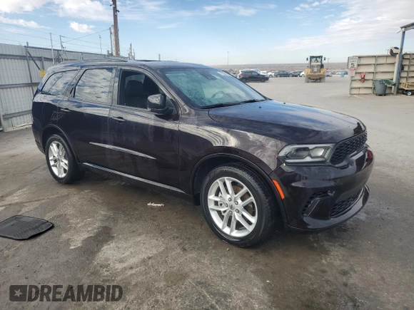 2024 Dodge Durango GT Plus with VIN 1C4RDHDG4RC118078, listed as a Copart auction lot 88797645 with 25,971 mi miles and Salvage title. Bid and sale history available at DreamBid. Image 4.