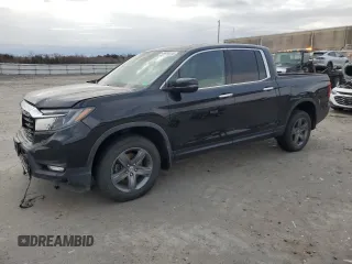 2021 Honda Ridgeline RTL-E with VIN 5FPYK3F74MB027672, listed as a Copart auction lot 49490035 with 80,647 mi miles and Salvage title. Bid and sale history available at DreamBid. Image 1.