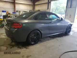 2021 BMW 2 Series 230i with VIN WBA2J1C03M7H19571, listed as a Copart auction lot 73114254 with 58,443 mi miles and Salvage Title. Bid and sale history available at carsss.com. Image 3.