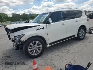 2017 Infiniti QX80 with VIN JN8AZ2ND0H9830412, listed as a Copart auction lot 55681675 with 115,532 mi miles and Salvage title. Bid and sale history available at DreamBid. Image 1.
