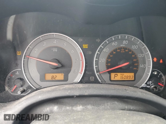 2010 Toyota Corolla with VIN 2T1BU4EE0AC462252, listed as a Copart auction lot 52487745 with 160,893 mi miles and Salvage Title. Bid and sale history available at carsss.com. Image 9.