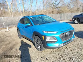 2018 Hyundai Kona Limited with VIN KM8K33A5XJU168830, listed as a IAAI auction lot 41859067 with 43,145 mi miles. Bid and sale history available at carsss.com. Image 1.