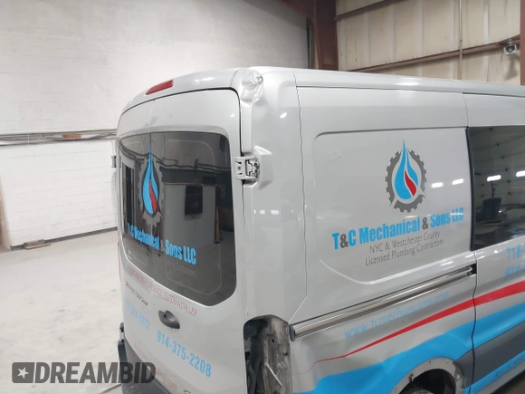 2015 Ford Transit Cargo with VIN 1FTNR1CM6FKA19083, listed as a IAAI auction lot 41790045 with 56,762 mi miles and . Bid and sale history available at carsss.com. Image 19.