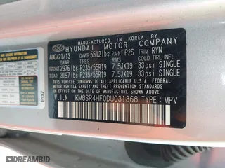 2013 Hyundai Santa Fe Limited with VIN KM8SR4HF0DU031368, listed as a IAAI auction lot 41905544 with 114,160 mi miles. Bid and sale history available at carsss.com. Image 9.