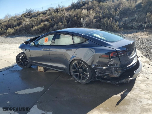 2023 Tesla Model S with VIN 5YJSA1E59PF522444, listed as a Copart auction lot 49835095 with 0 mi miles and Salvage Title. Bid and sale history available at carsss.com. Image 2.