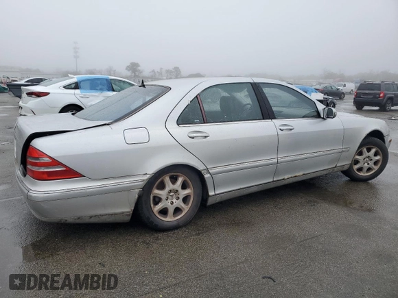 2001 Mercedes-Benz S-Class with VIN WDBNG75J11A191756, listed as a Copart auction lot 86551024 with 0 mi miles and Clean Title. Bid and sale history available at carsss.com. Image 3.