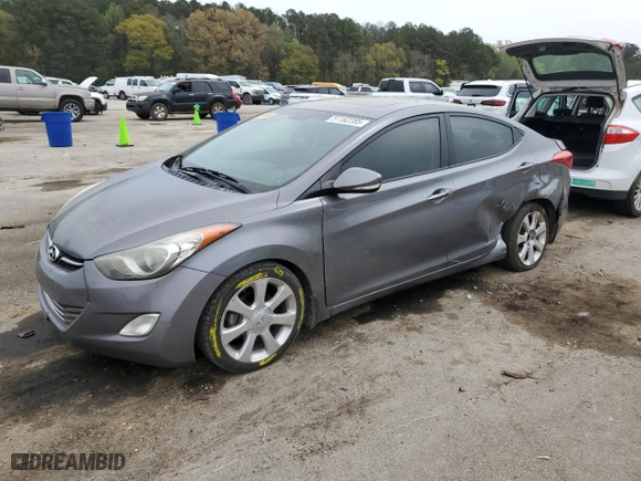 2013 Hyundai Elantra Limited with VIN 5NPDH4AE9DH323984, listed as a Copart auction lot 51162285 with 154,470 mi miles and Salvage Title. Bid and sale history available at carsss.com. Image 1.