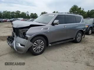 2021 Nissan Armada SL with VIN JN8AY2BA9M9372649, listed as a Copart auction lot 63675084 with 76,450 mi miles and Salvage Title. Bid and sale history available at carsss.com. Image 1.