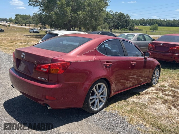 2006 Lexus IS 350 with VIN JTHBE262165001506, listed as a Copart auction lot 55529355 with 213,188 mi miles and Clean Title. Bid and sale history available at DreamBid. Image 4.