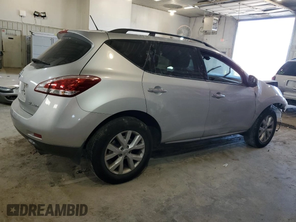 2012 Nissan Murano SL with VIN JN8AZ1MW8CW222077, listed as a Copart auction lot 58301444 with 0 mi miles and Salvage Title. Bid and sale history available at carsss.com. Image 3.