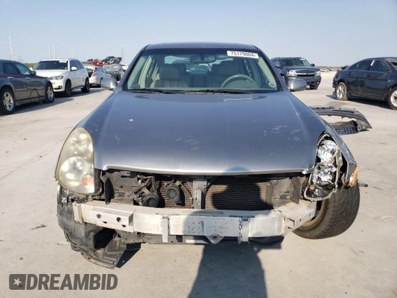 2004 Infiniti G35 w/Leather with VIN JNKCV51E64M616854, listed as a Copart auction lot 75179004 with Not Provided miles and Salvage Title. Bid and sale history available at DreamBid. Image 5.