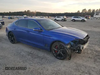 2023 Genesis G70 3.3T with VIN KMTG54TEXPU115465, listed as a Copart auction lot 81239184 with 16,059 mi miles and Salvage Title. Bid and sale history available at DreamBid. Image 4.