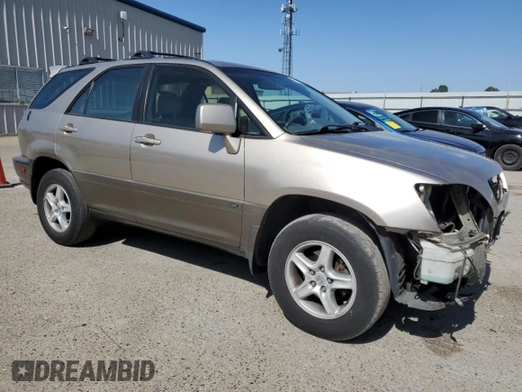 2002 Lexus RX 300 with VIN JTJGF10U220134577, listed as a Copart auction lot 61478865 with 162,872 mi miles and Salvage title. Bid and sale history available at DreamBid. Image 4.