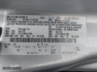 2016 Ford Focus SE with VIN 1FADP3K24GL254645, listed as a IAAI auction lot 41725276 with 117,645 mi miles. Bid and sale history available at carsss.com. Image 9.