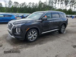 2021 Hyundai Palisade SEL z VIN KM8R44HE4MU255845, wystawiony jako Copart lot #54153035 z przebiegiem 49 350 mil mil oraz Szkoda całkowita • Salvage title. Historia ofert i sprzedaży dostępna na DreamBid. Obrazek 1.