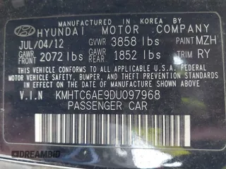 2013 Hyundai Veloster Turbo z VIN KMHTC6AE9DU097968, wystawiony jako IAAI lot #42307943 z przebiegiem 141 216 mil mil oraz . Historia ofert i sprzedaży dostępna na DreamBid. Obrazek 9.