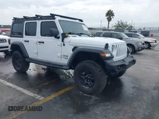 2018 Jeep Wrangler Unlimited Sport z VIN 1C4HJXDN0JW265823, wystawiony jako IAAI lot #41707684 z przebiegiem 60 072 mil mil oraz . Historia ofert i sprzedaży dostępna na DreamBid. Obrazek 1.