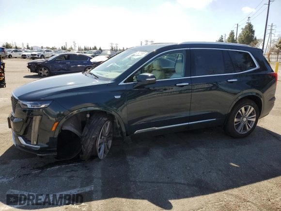 2024 Cadillac XT6 FWD Premium Luxury with VIN 1GYKPCRS7RZ737726, listed as a Copart auction lot 47471965 with 7,974 mi miles and Salvage Title. Bid and sale history available at carsss.com. Image 1.
