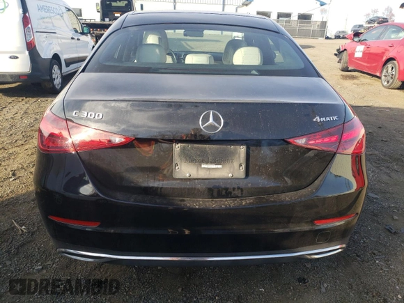 2022 Mercedes-Benz C 300 with VIN W1KAF4HB0NR052527, listed as a Copart auction lot 81367014 with 29,080 mi miles and Salvage Title. Bid and sale history available at DreamBid. Image 6.