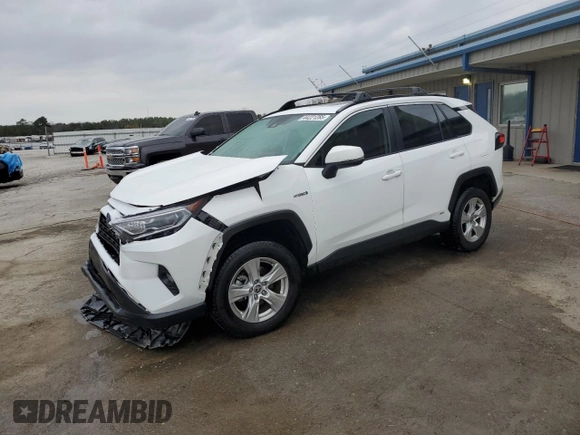 2021 Toyota RAV4 Hybrid XLE with VIN 2T3RWRFV7MW114611, listed as a Copart auction lot 48426295 with 76,436 mi miles and Salvage Title. Bid and sale history available at carsss.com. Image 1.