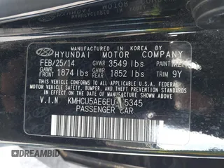 2014 Hyundai Accent SE z VIN KMHCU5AE6EU165345, wystawiony jako IAAI lot #42308781 z przebiegiem 98 216 mil mil oraz . Historia ofert i sprzedaży dostępna na DreamBid. Obrazek 9.