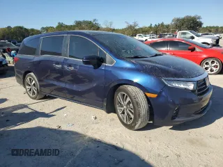 2022 Honda Odyssey Touring with VIN 5FNRL6H82NB039189, listed as a Copart auction lot 48883375 with 63,770 mi miles and Salvage Title. Bid and sale history available at DreamBid. Image 4.