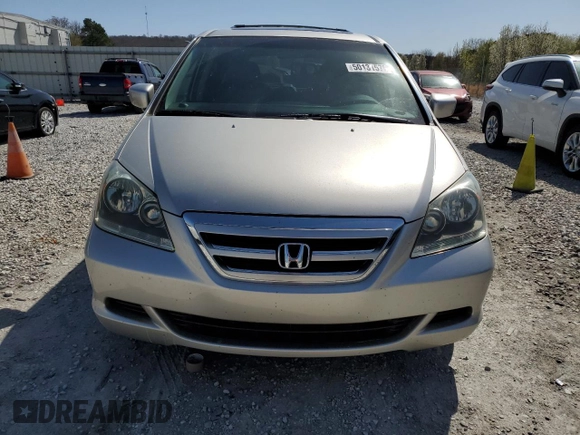 2005 Honda Odyssey EX-L with VIN 5FNRL38675B411705, listed as a Copart auction lot 50131575 with 142,480 mi miles and Salvage Title. Bid and sale history available at carsss.com. Image 5.