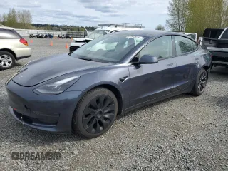 2023 Tesla Model 3 with VIN 5YJ3E1EA9PF482257, listed as a Copart auction lot 51813615 with 15,143 mi miles and Salvage Title. Bid and sale history available at carsss.com. Image 1.