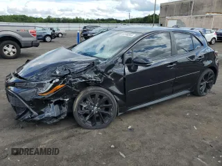 2021 Toyota Corolla Hatchback SE with VIN JTND4MBE8M3110672, listed as a Copart auction lot 64166344 with 50,325 mi miles and Salvage Title. Bid and sale history available at carsss.com. Image 1.