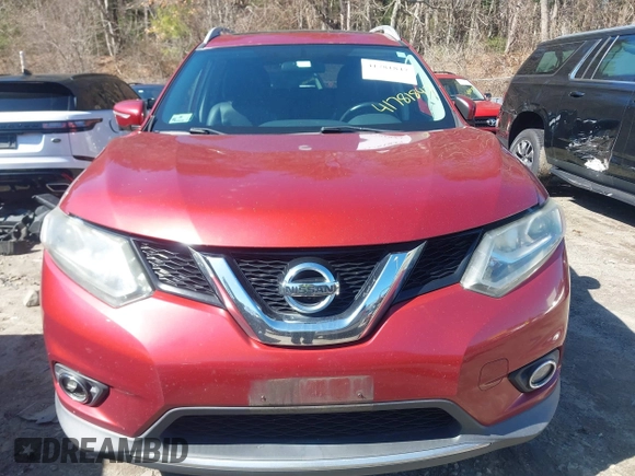 2014 Nissan Rogue S with VIN 5N1AT2MV0EC757544, listed as a IAAI auction lot 41781847 with 1 mi miles. Bid and sale history available at carsss.com. Image 6.