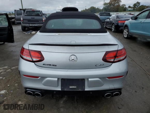 2019 Mercedes-Benz C 43 AMG with VIN WDDWK6EBXKF804782, listed as a Copart auction lot 70933333 with 26,368 mi miles and Salvage title. Bid and sale history available at DreamBid. Image 6.