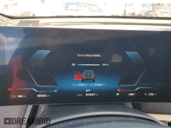2024 BMW iX M60 z VIN WB533CF00RCN01751, wystawiony jako Copart lot #74145244 z przebiegiem 21 347 mil mil oraz Szkoda całkowita • Salvage title. Historia ofert i sprzedaży dostępna na DreamBid. Obrazek 9.