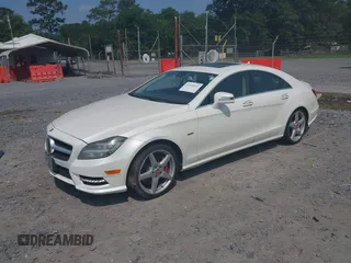 2012 Mercedes-Benz CLS 550 with VIN WDDLJ9BB6CA053206, listed as a IAAI auction lot 42368101 with 110,514 mi miles and . Bid and sale history available at DreamBid. Image 2.