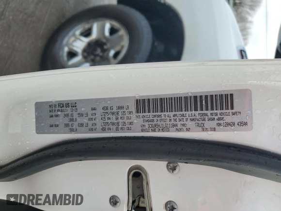 2020 Ram 2500 Tradesman z VIN 3C6UR5HJ1LG111844, wystawiony jako Copart lot #52604845 z przebiegiem 228 392 mil mil oraz Szkoda całkowita • Salvage title. Historia ofert i sprzedaży dostępna na DreamBid. Obrazek 14.
