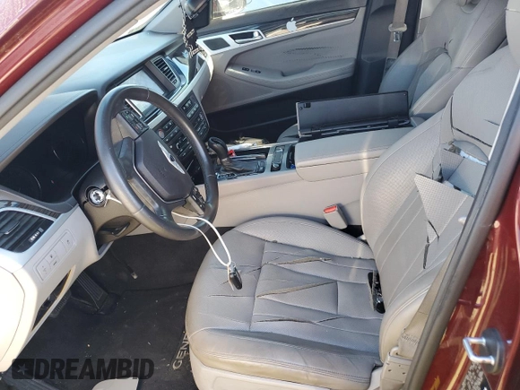 2015 Hyundai Genesis 3.8L with VIN KMHGN4JEXFU037765, listed as a Copart auction lot 39617454 with 0 mi miles. Bid and sale history available at carsss.com. Image 7.