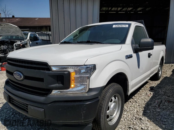 2019 Ford F-150 XL with VIN 1FTMF1CB0KKD11468, listed as a Copart auction lot 53828475 with 138,116 mi miles and Salvage Title. Bid and sale history available at carsss.com. Image 1.