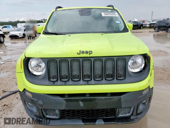 2017 Jeep Renegade Latitude с VIN ZACCJABB3HPF90893, выставлен на аукционе Copart как лот 58820295 с пробегом 59 678 миль миль и Списание • Salvage title. История ставок и продаж доступна на DreamBid. Изображение 5.