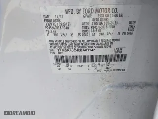 2014 Ford Edge SEL with VIN 2FMDK4JC4EBA01147, listed as a IAAI auction lot 41805050 with 138,418 mi miles. Bid and sale history available at carsss.com. Image 9.