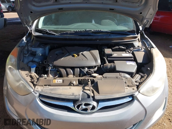 2012 Hyundai Elantra Limited with VIN KMHDH4AE3CU307375, listed as a IAAI auction lot 41857246 with 183,389 mi miles. Bid and sale history available at carsss.com. Image 10.