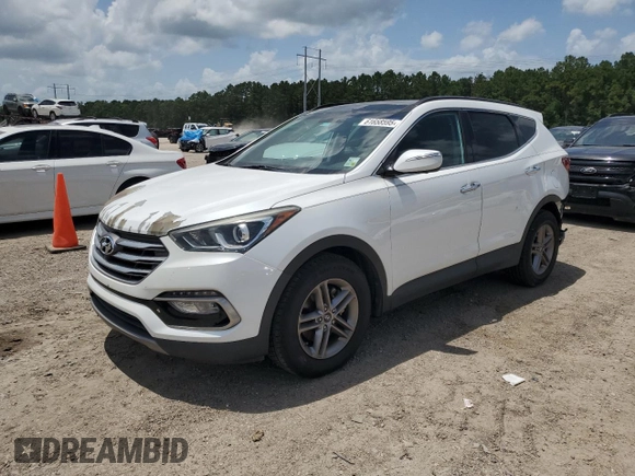 2017 Hyundai Santa Fe 2.4L with VIN 5XYZU3LB3HG456574, listed as a Copart auction lot 61658595 with 55,997 mi miles and Salvage title. Bid and sale history available at DreamBid. Image 1.