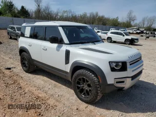 2021 Land Rover Defender S with VIN SALEJ7RX8M2039045, listed as a Copart auction lot 50757545 with 35,904 mi miles and Salvage title. Bid and sale history available at DreamBid. Image 4.