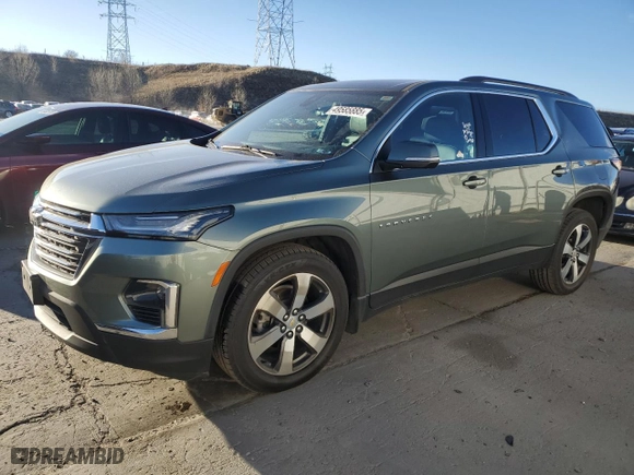 2023 Chevrolet Traverse LT Leather with VIN 1GNEVHKW8PJ190861, listed as a Copart auction lot 49585885 with 53,488 mi miles and Salvage Title. Bid and sale history available at carsss.com. Image 1.