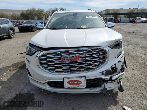 2020 GMC Terrain Denali with VIN 3GKALXEX7LL151066, listed as a Copart auction lot 50379815 with 56,333 mi miles and Salvage title. Bid and sale history available at DreamBid. Image 5.