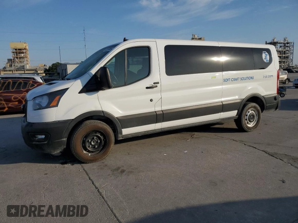 2023 Ford Transit Passenger XL with VIN 1FBAX2Y82PKB73172, listed as a Copart auction lot 53253985 with 12,895 mi miles and Salvage title. Bid and sale history available at DreamBid. Image 1.