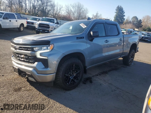 2023 Chevrolet Silverado 1500 RST with VIN 1GCUDEED9PZ215512, listed as a Copart auction lot 82999534 with 11,298 mi miles and Salvage Title. Bid and sale history available at DreamBid. Image 1.