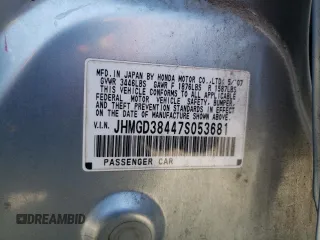 2007 Honda Fit with VIN JHMGD38447S053681, listed as a Copart auction lot 50715265 with 176,392 mi miles and Salvage Title. Bid and sale history available at carsss.com. Image 12.