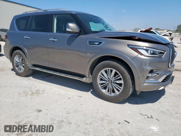 2019 Infiniti QX80 Luxe z VIN JN8AZ2NF2K9688380, wystawiony jako Copart lot #54236905 z przebiegiem 106 518 mil mil oraz Szkoda całkowita • Salvage title. Historia ofert i sprzedaży dostępna na DreamBid. Obrazek 4.
